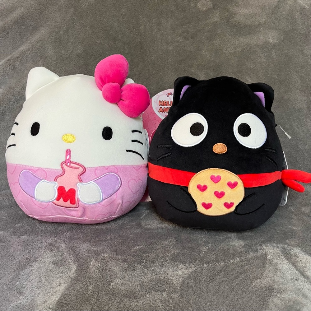 Hello Kitty & Chococat Squishmallow Plush Duo  NWT